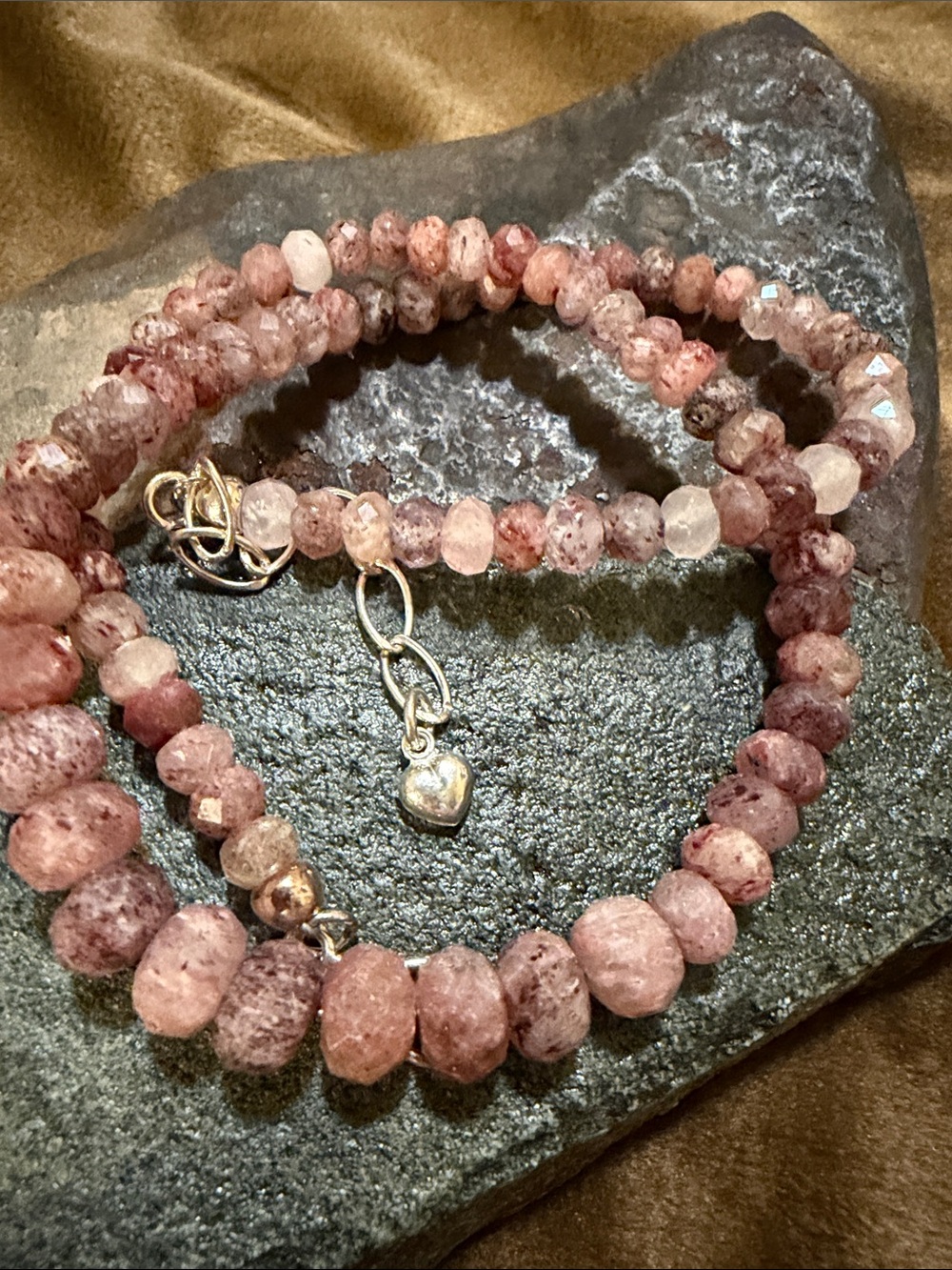 Jay King Desert Rose- Pink Rose Quartz 21” Beaded Women's Necklace (251)